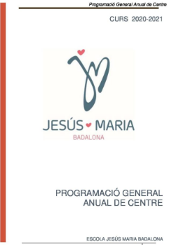 Programació General Anual de Centre 20-21